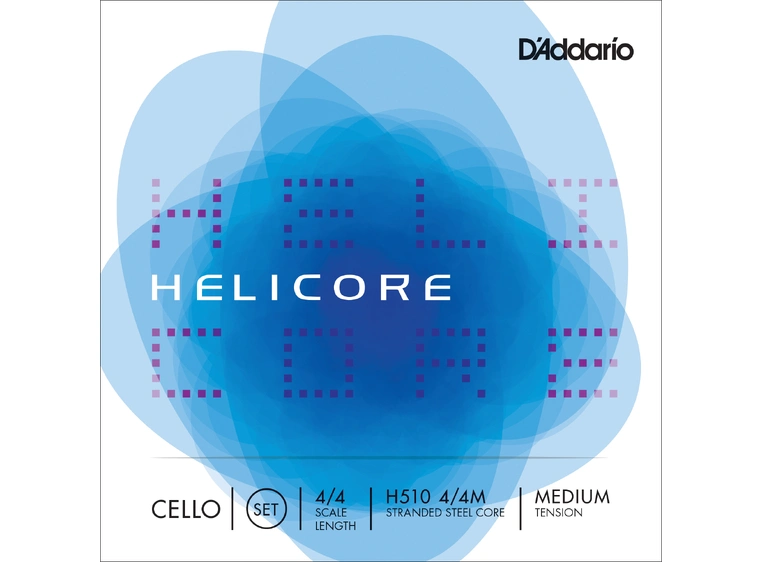 D'Addario H510 4/4M Cello Strings Helicore Set 4/4 Medium Tension 